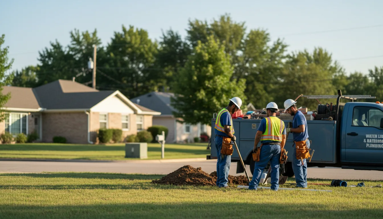 Residential water line and bathroom plumbing service in Plainville, MA